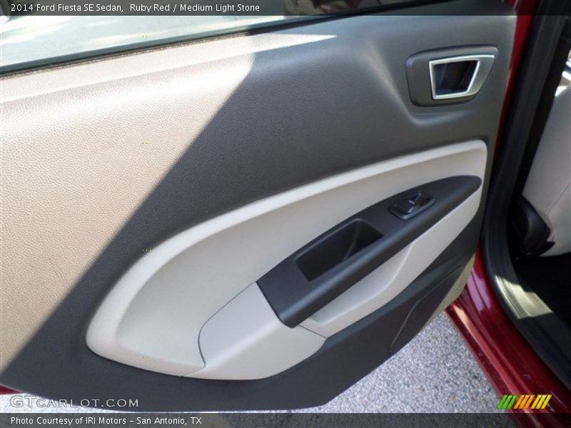 Ruby Red / Medium Light Stone 2014 Ford Fiesta SE Sedan