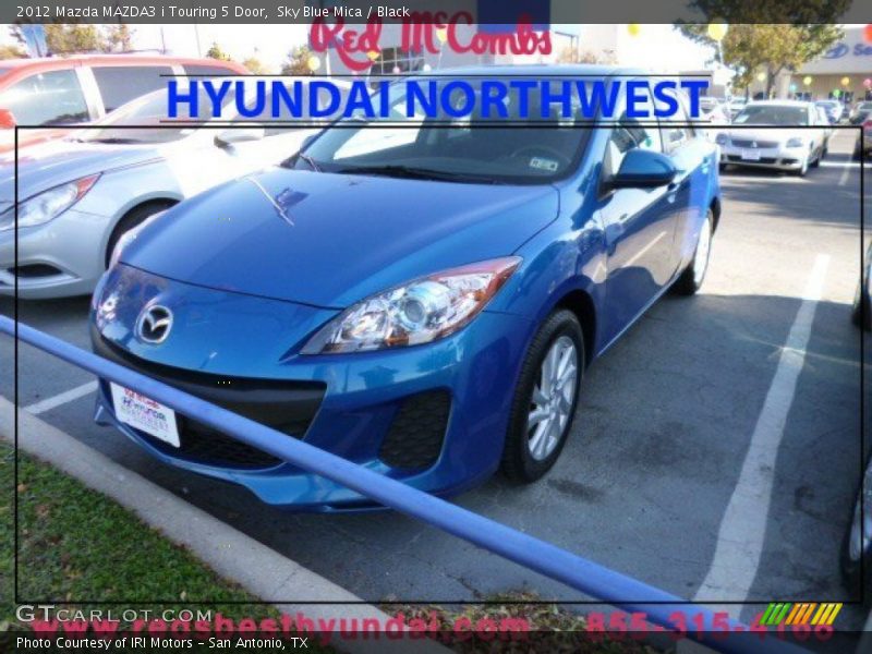 Sky Blue Mica / Black 2012 Mazda MAZDA3 i Touring 5 Door
