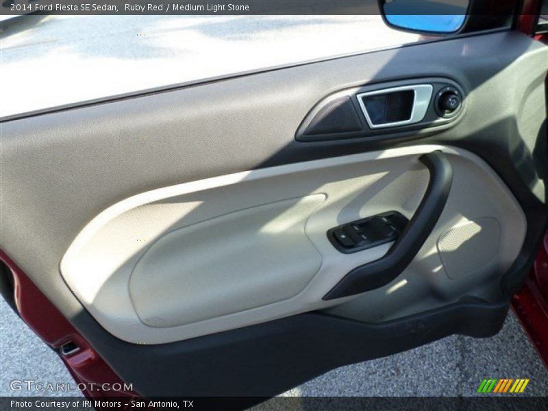 Ruby Red / Medium Light Stone 2014 Ford Fiesta SE Sedan
