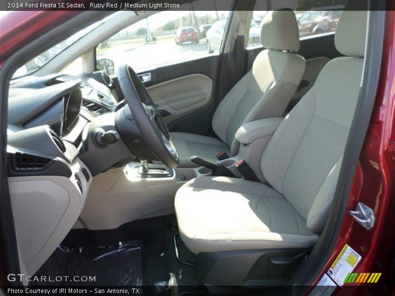Ruby Red / Medium Light Stone 2014 Ford Fiesta SE Sedan