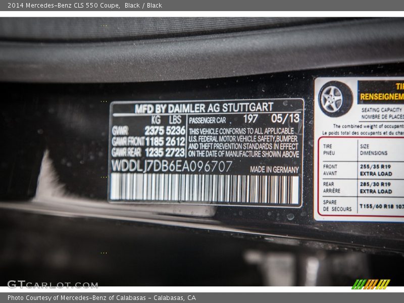 Black / Black 2014 Mercedes-Benz CLS 550 Coupe
