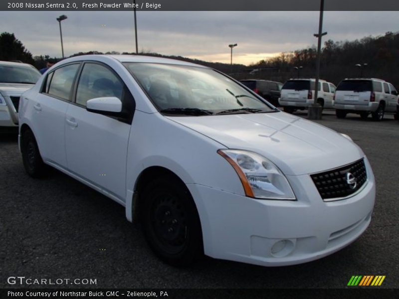 Fresh Powder White / Beige 2008 Nissan Sentra 2.0