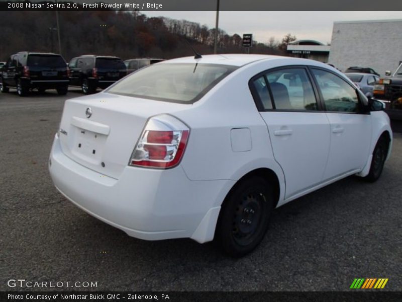 Fresh Powder White / Beige 2008 Nissan Sentra 2.0