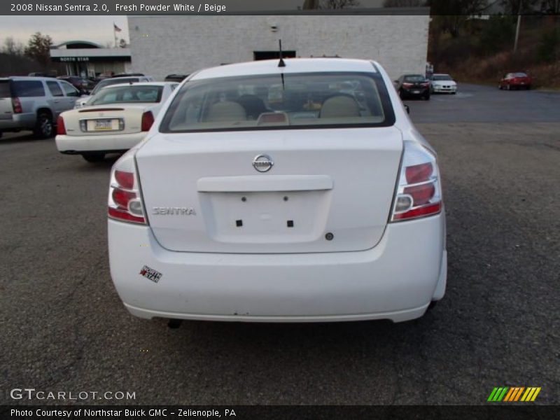 Fresh Powder White / Beige 2008 Nissan Sentra 2.0