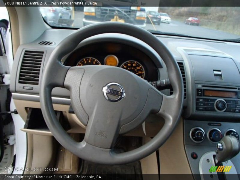 Fresh Powder White / Beige 2008 Nissan Sentra 2.0