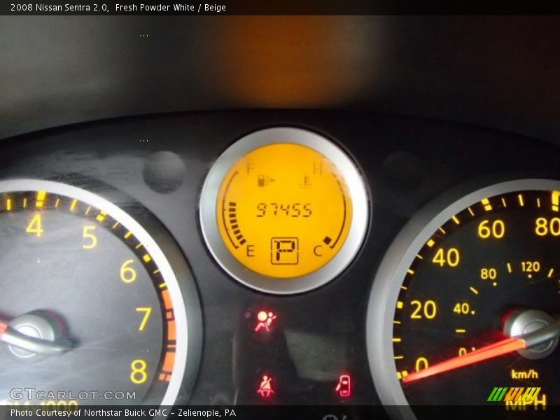 Fresh Powder White / Beige 2008 Nissan Sentra 2.0