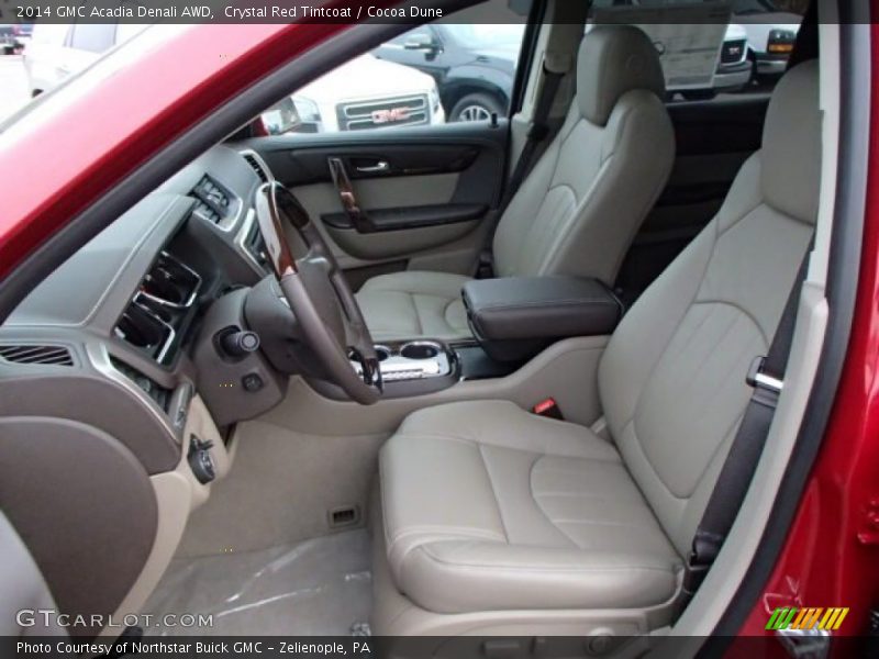 Crystal Red Tintcoat / Cocoa Dune 2014 GMC Acadia Denali AWD