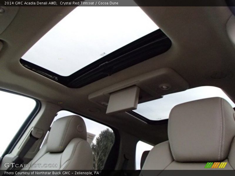 Crystal Red Tintcoat / Cocoa Dune 2014 GMC Acadia Denali AWD