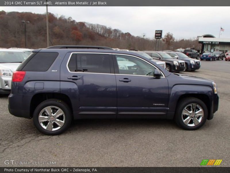 Atlantis Blue Metallic / Jet Black 2014 GMC Terrain SLT AWD