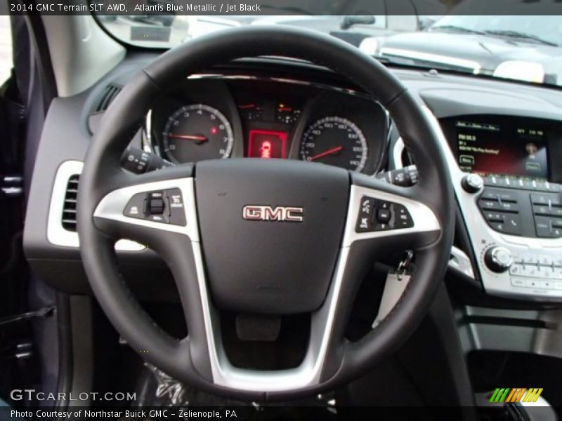 Atlantis Blue Metallic / Jet Black 2014 GMC Terrain SLT AWD