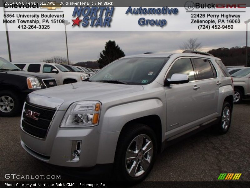 Quicksilver Metallic / Jet Black 2014 GMC Terrain SLE AWD