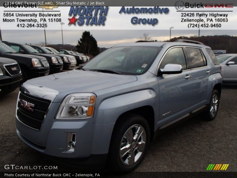 Silver Sky Metallic / Jet Black 2014 GMC Terrain SLE AWD