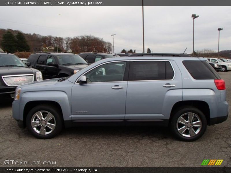 Silver Sky Metallic / Jet Black 2014 GMC Terrain SLE AWD