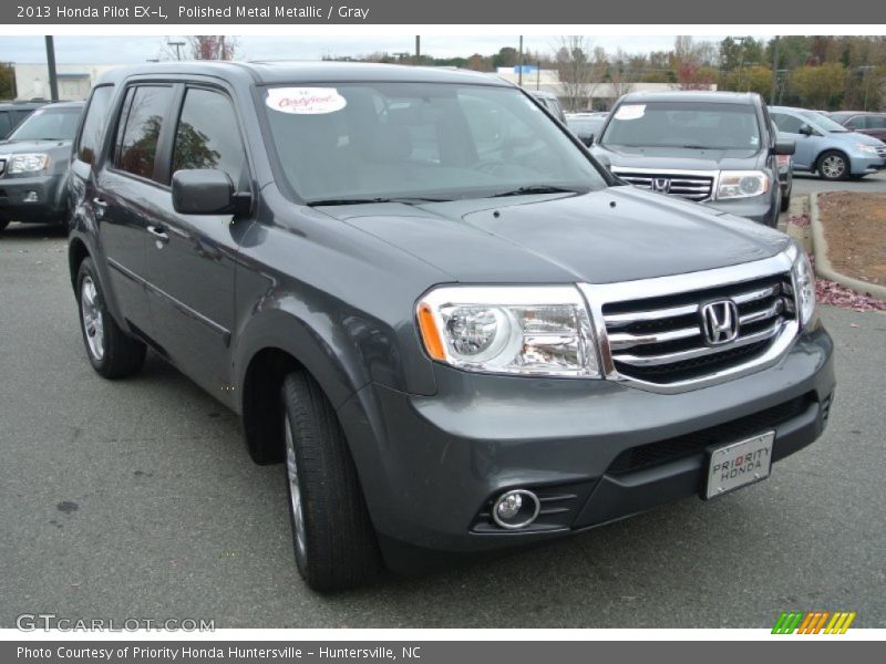 Polished Metal Metallic / Gray 2013 Honda Pilot EX-L