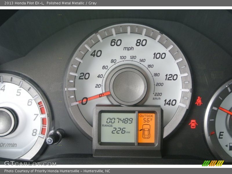 Polished Metal Metallic / Gray 2013 Honda Pilot EX-L