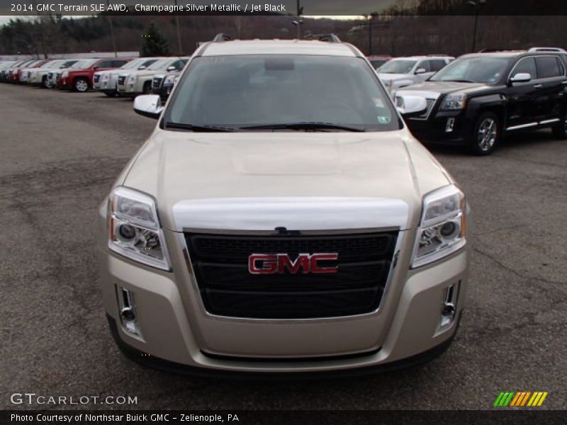Champagne Silver Metallic / Jet Black 2014 GMC Terrain SLE AWD