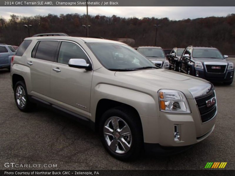Champagne Silver Metallic / Jet Black 2014 GMC Terrain SLE AWD