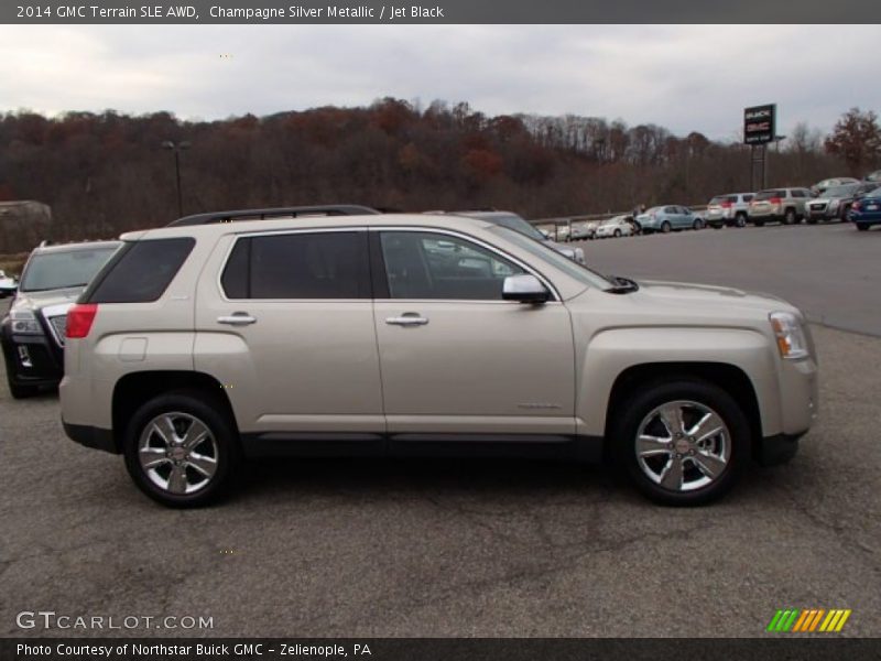 Champagne Silver Metallic / Jet Black 2014 GMC Terrain SLE AWD