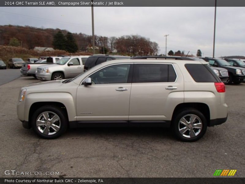 Champagne Silver Metallic / Jet Black 2014 GMC Terrain SLE AWD