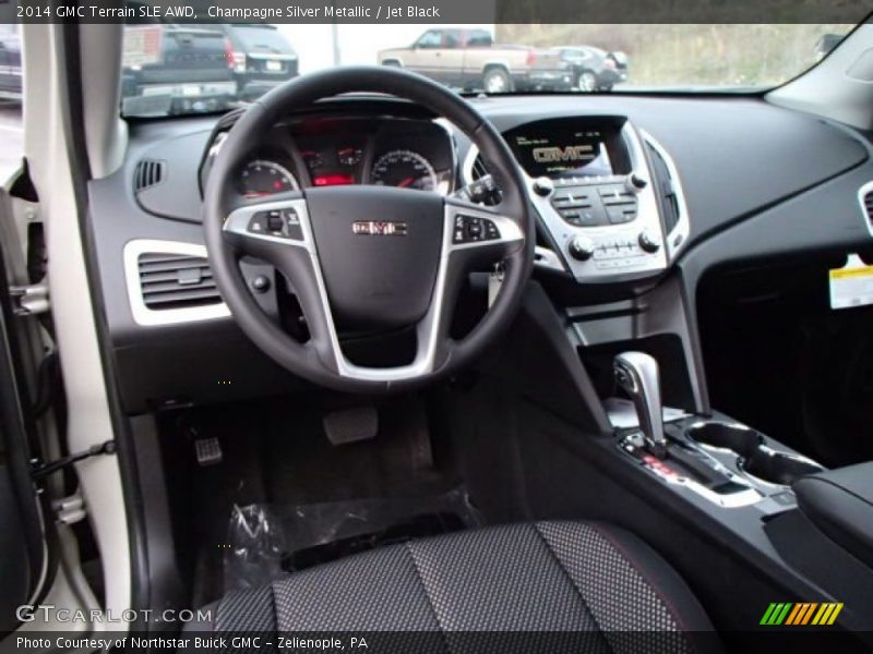 Champagne Silver Metallic / Jet Black 2014 GMC Terrain SLE AWD