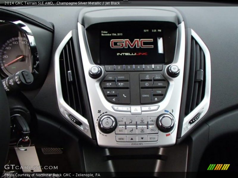 Champagne Silver Metallic / Jet Black 2014 GMC Terrain SLE AWD