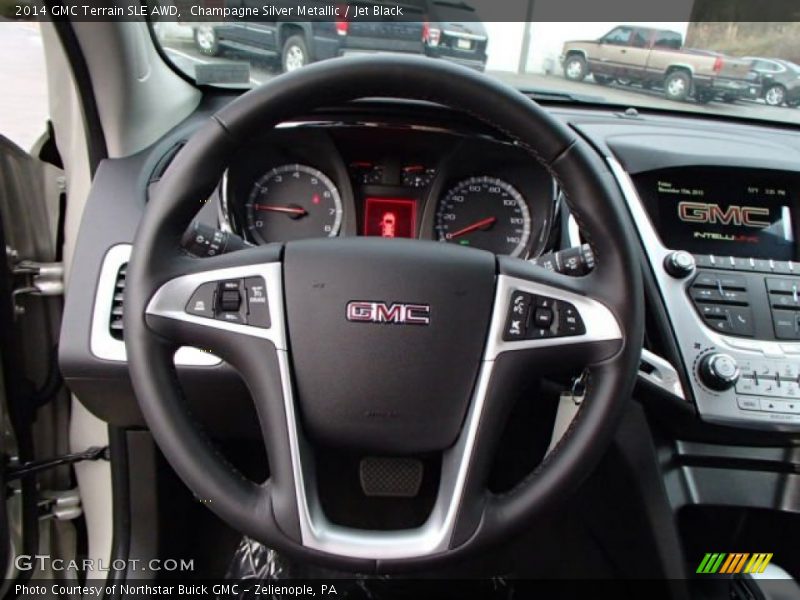 Champagne Silver Metallic / Jet Black 2014 GMC Terrain SLE AWD