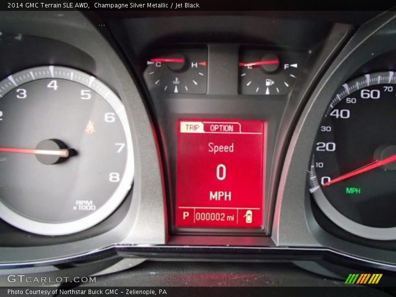 Champagne Silver Metallic / Jet Black 2014 GMC Terrain SLE AWD