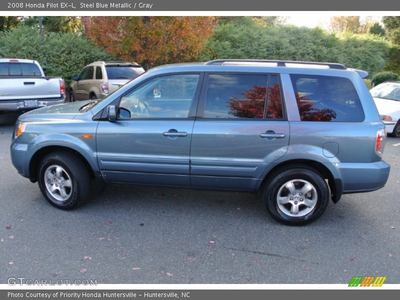 Steel Blue Metallic / Gray 2008 Honda Pilot EX-L