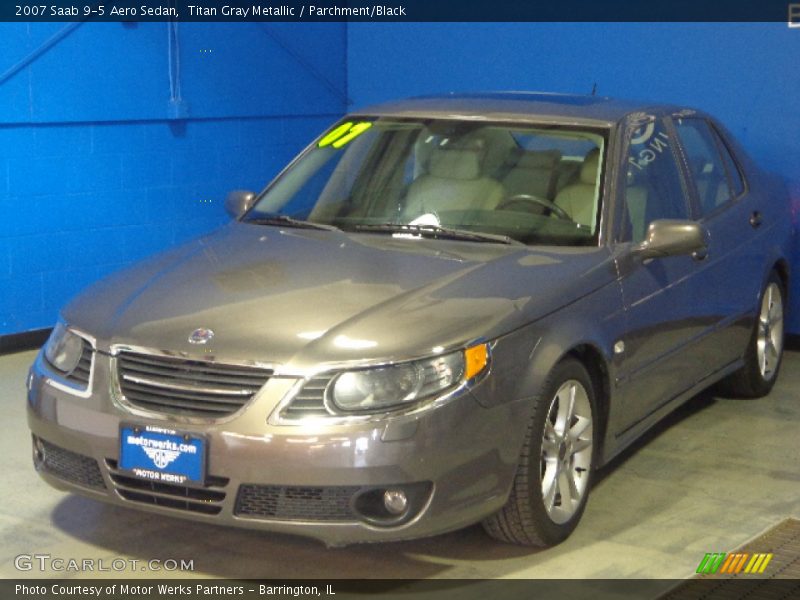 Titan Gray Metallic / Parchment/Black 2007 Saab 9-5 Aero Sedan