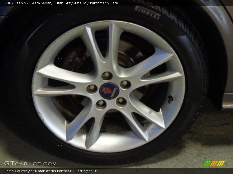 Titan Gray Metallic / Parchment/Black 2007 Saab 9-5 Aero Sedan