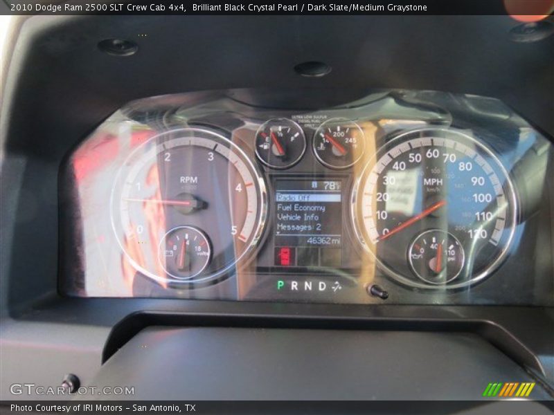Brilliant Black Crystal Pearl / Dark Slate/Medium Graystone 2010 Dodge Ram 2500 SLT Crew Cab 4x4