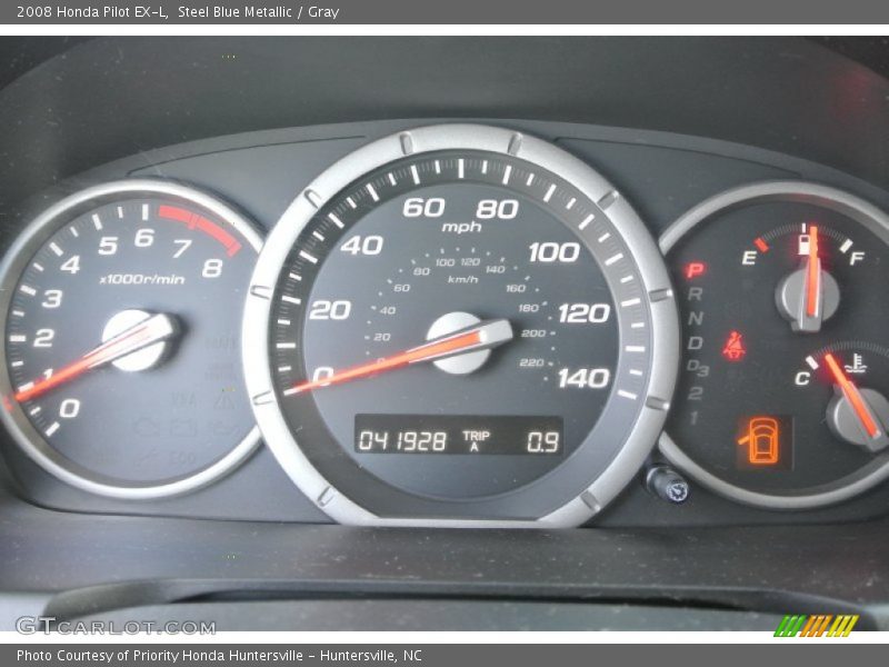 Steel Blue Metallic / Gray 2008 Honda Pilot EX-L
