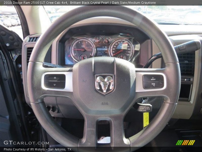 Brilliant Black Crystal Pearl / Dark Slate/Medium Graystone 2010 Dodge Ram 2500 SLT Crew Cab 4x4