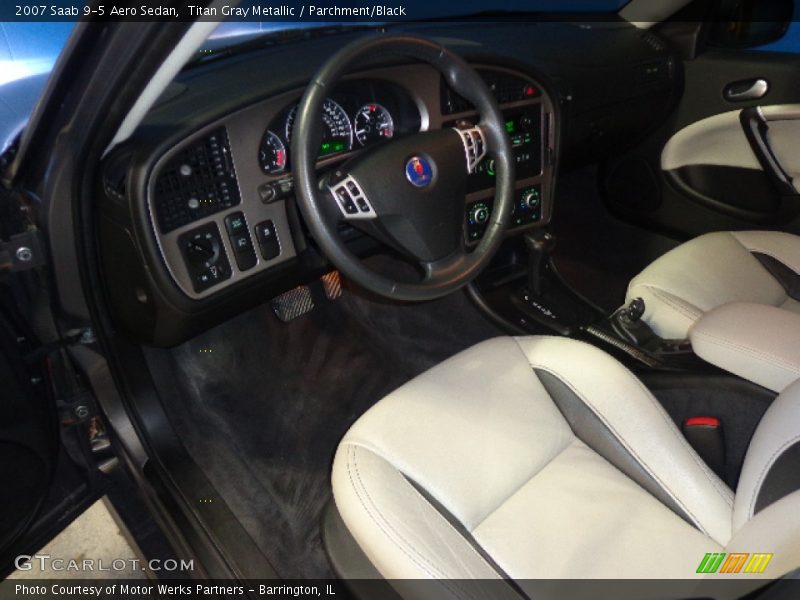 Titan Gray Metallic / Parchment/Black 2007 Saab 9-5 Aero Sedan