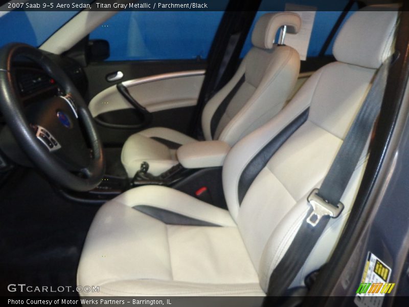 Titan Gray Metallic / Parchment/Black 2007 Saab 9-5 Aero Sedan