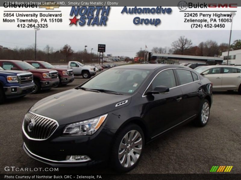 Smoky Gray Metallic / Ebony 2014 Buick LaCrosse Leather AWD