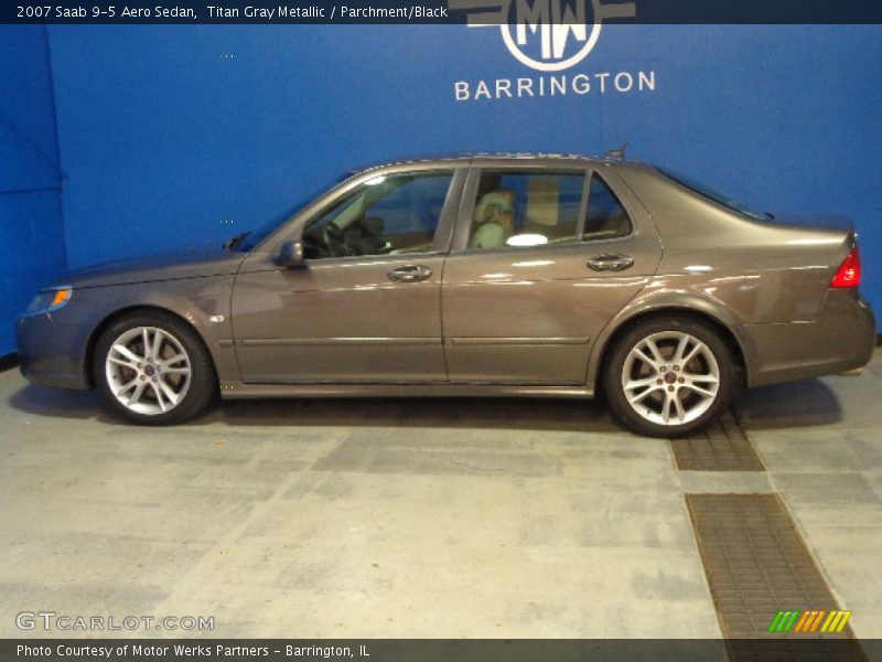 Titan Gray Metallic / Parchment/Black 2007 Saab 9-5 Aero Sedan