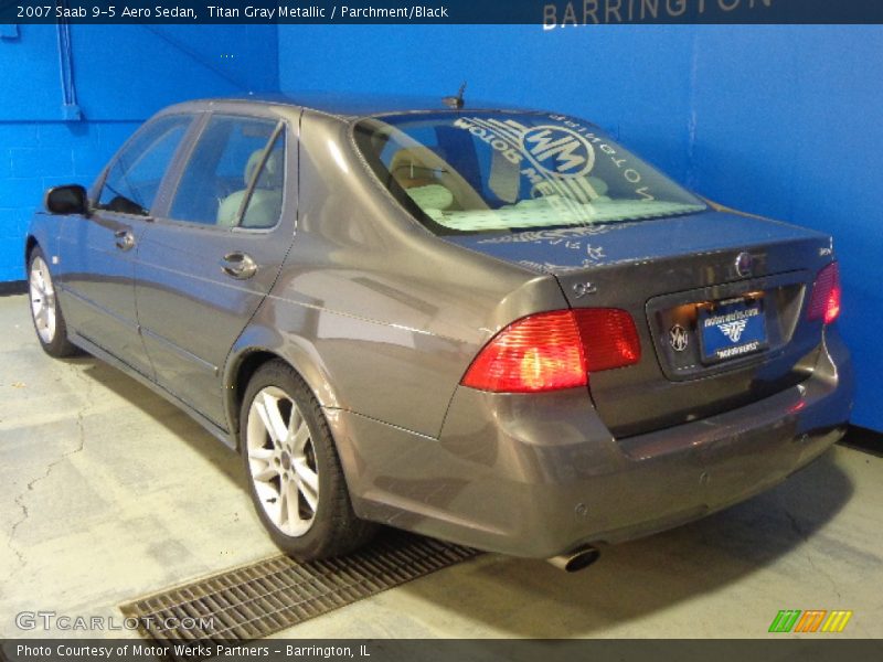 Titan Gray Metallic / Parchment/Black 2007 Saab 9-5 Aero Sedan