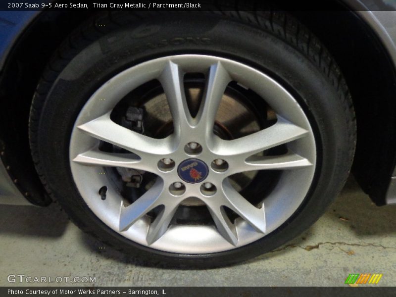 Titan Gray Metallic / Parchment/Black 2007 Saab 9-5 Aero Sedan