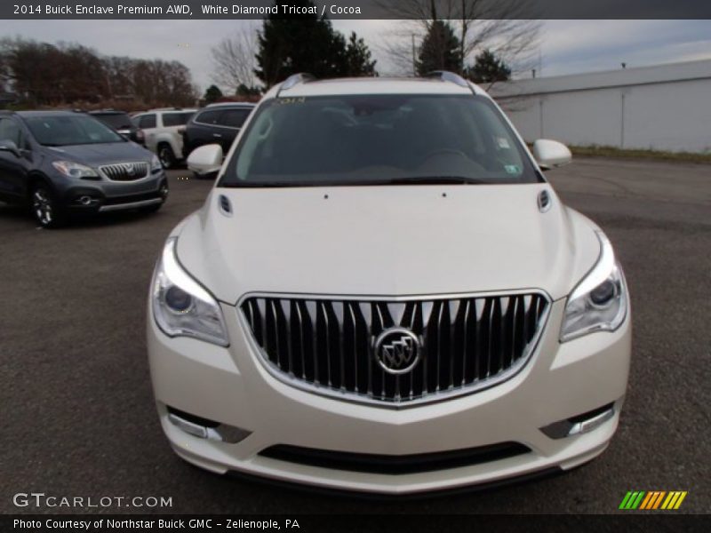 White Diamond Tricoat / Cocoa 2014 Buick Enclave Premium AWD