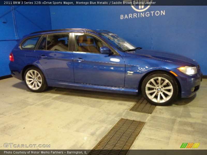 Montego Blue Metallic / Saddle Brown Dakota Leather 2011 BMW 3 Series 328i xDrive Sports Wagon