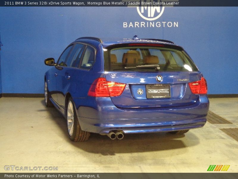 Montego Blue Metallic / Saddle Brown Dakota Leather 2011 BMW 3 Series 328i xDrive Sports Wagon