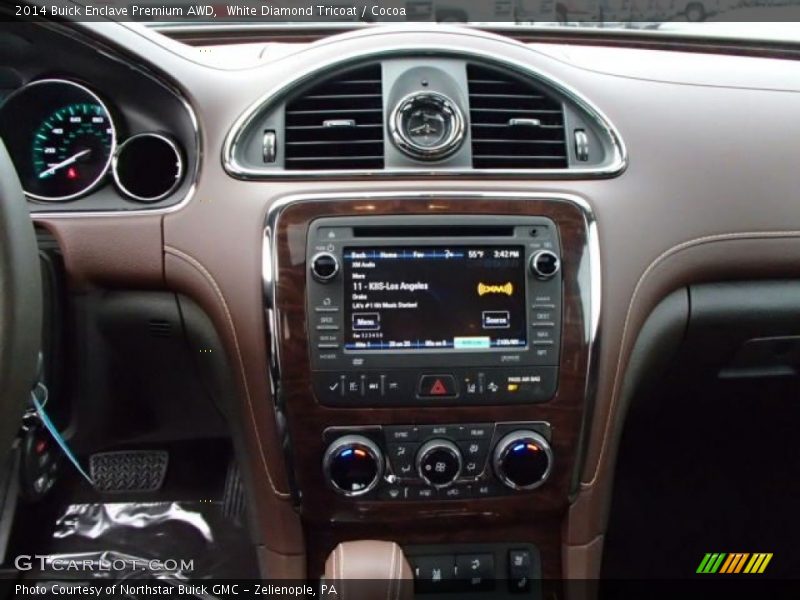White Diamond Tricoat / Cocoa 2014 Buick Enclave Premium AWD