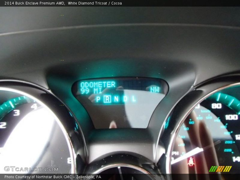 White Diamond Tricoat / Cocoa 2014 Buick Enclave Premium AWD