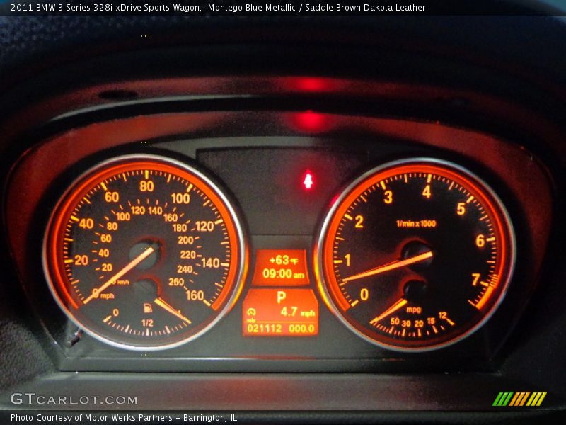 Montego Blue Metallic / Saddle Brown Dakota Leather 2011 BMW 3 Series 328i xDrive Sports Wagon