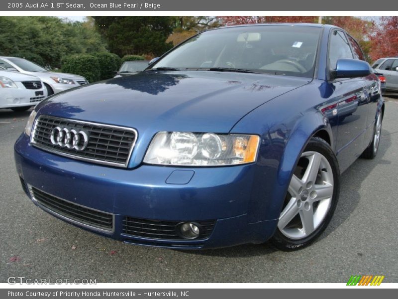 Ocean Blue Pearl / Beige 2005 Audi A4 1.8T Sedan