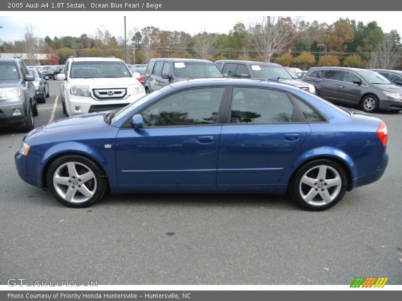 Ocean Blue Pearl / Beige 2005 Audi A4 1.8T Sedan