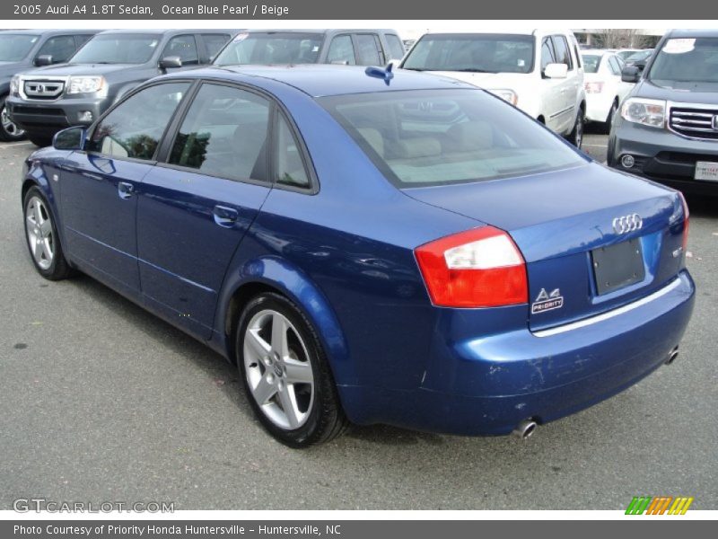 Ocean Blue Pearl / Beige 2005 Audi A4 1.8T Sedan