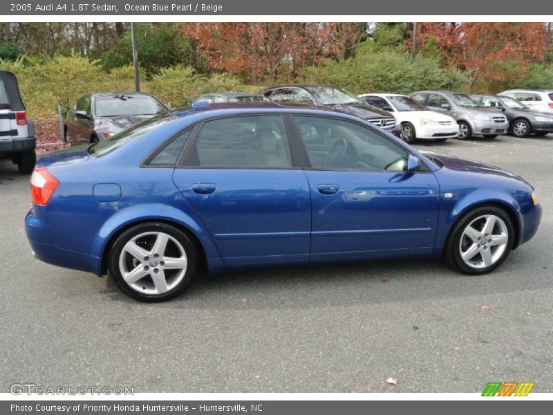 Ocean Blue Pearl / Beige 2005 Audi A4 1.8T Sedan