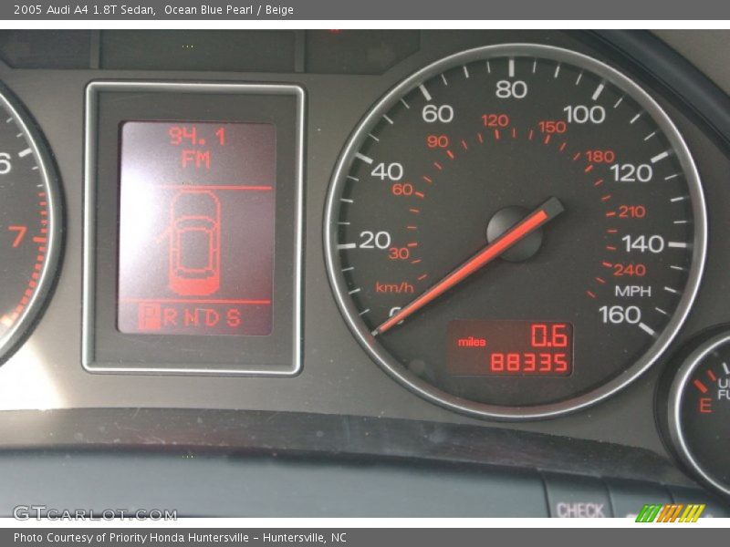 Ocean Blue Pearl / Beige 2005 Audi A4 1.8T Sedan